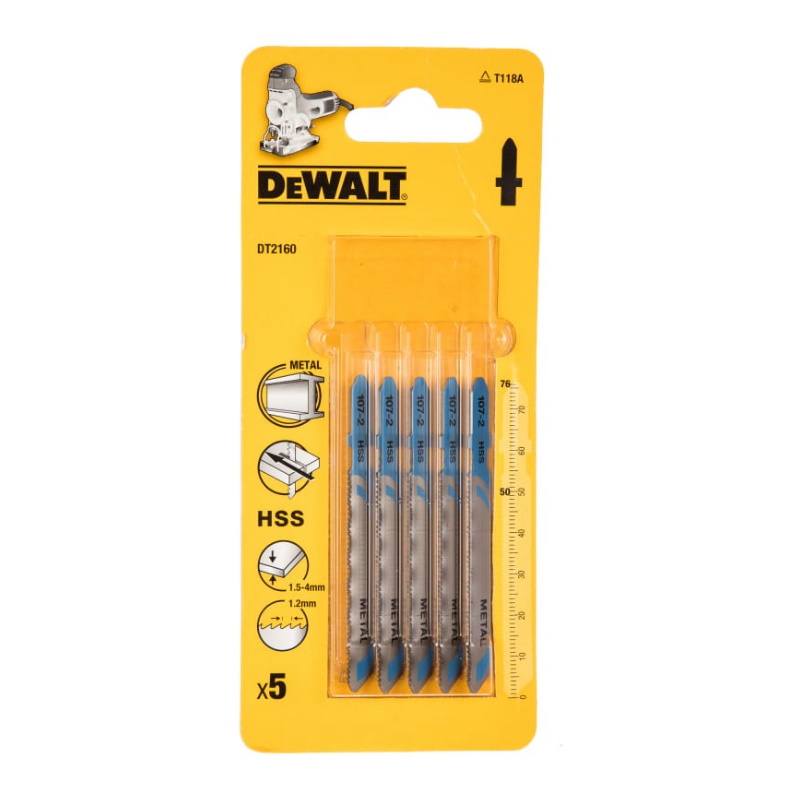 Пилки для лобзика DeWalt DT2160-QZ, HSS, 5 шт. в Твери