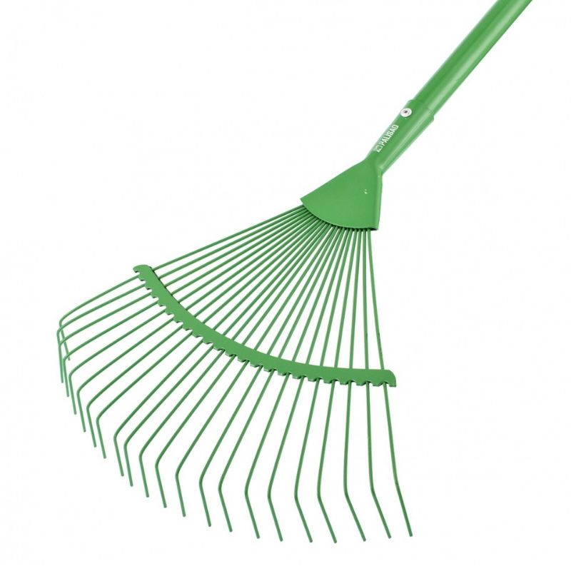 Грабли веерные стальные Palisad 410х1500 мм, 22 круглых зуба, стальной черенок