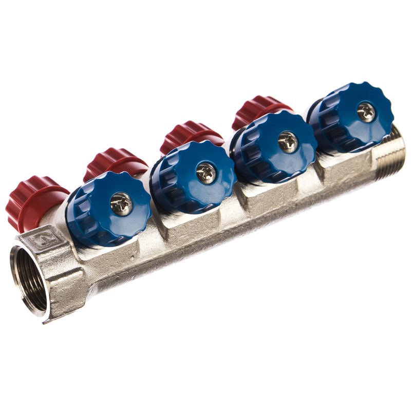 Коллектор с вентилями Valtec VTc.560.N.0504, 3/4", 4 х 1/2" во Владимире