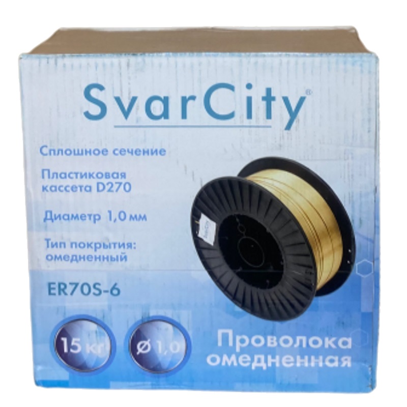 Сварочная проволока SvarCity ER70S-6, омедненная, 1,0 мм, 15 кг в Коврове