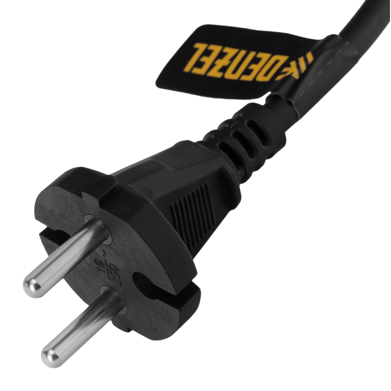 Шнур сетевой Denzel Energy Series 37661, ПВС, 1,5 м, 2х1 мм, с неразборной вилкой, черный в Твери