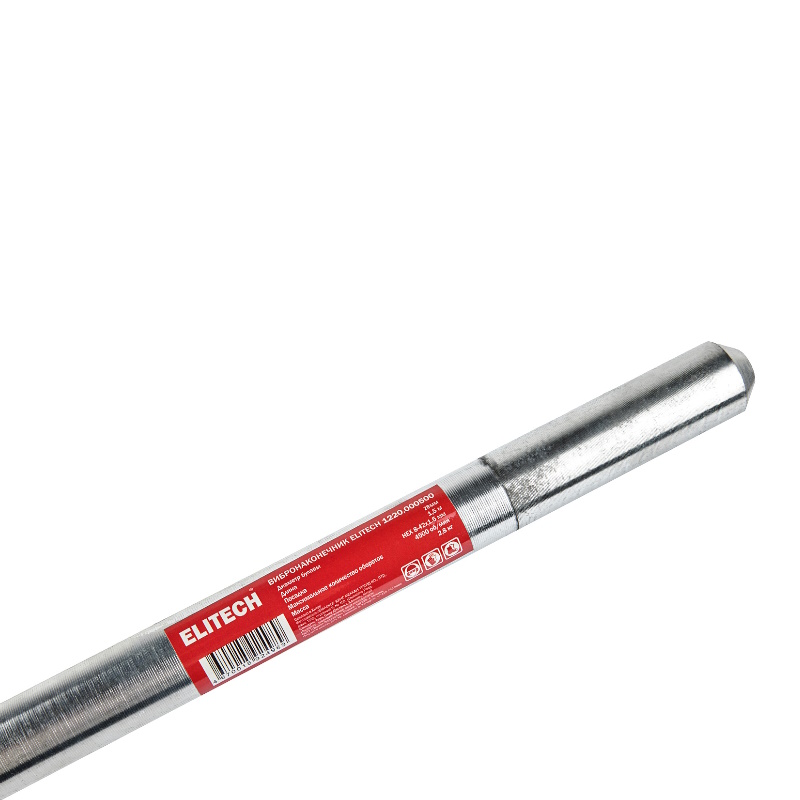 Вибронаконечник для бетона Elitech 1220.000500 181806, HEX 8-42х1.5 мм, ф булавы 25 мм, длина 1.5 м во Владимире