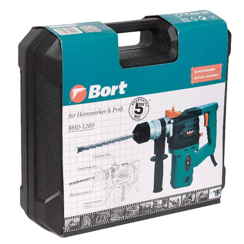Перфоратор Bort BHD-1200 93410143 в кейсе в Ярославле