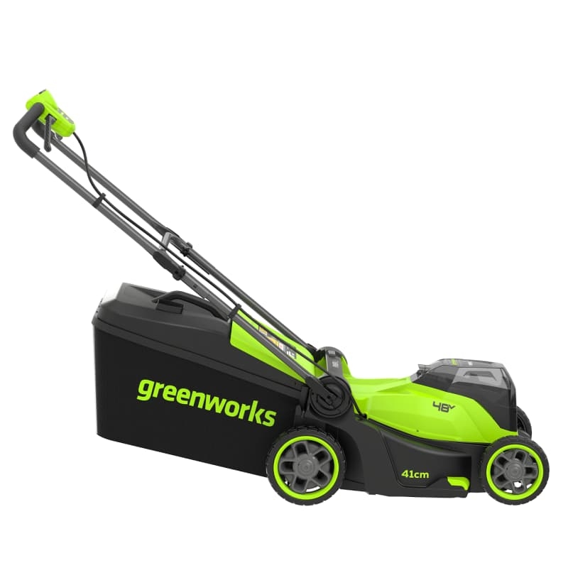 Газонокосилка аккумуляторная Greenworks GD24X2LM411 2520907UD, 24Вx2, 41 см, бесщеточная c 2хАКБ, 4Ач в Туле