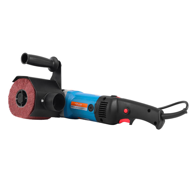 Щеточная шлифмашина по дереву Sturm AG1014P электрическая работа с пылесосом набор аксессуаров