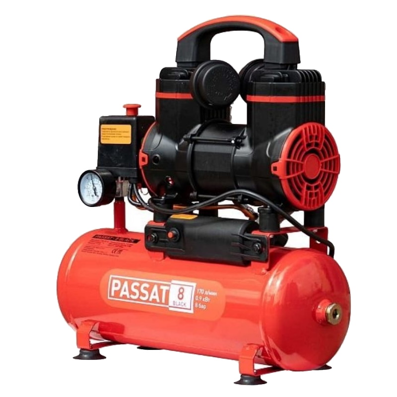 Компрессор Aurora PASSAT-8 BLACK без масл тихий 8л 170лмин 09 кВт