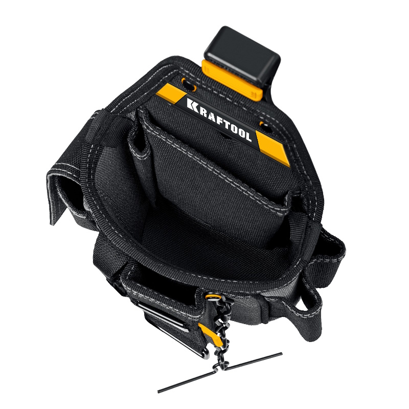 Поясная сумка Kraftool KP-13E 38772 (с быстросъёмным креплением FastClip, 13 карманов и петель, 280 х 200 мм) в Муроме