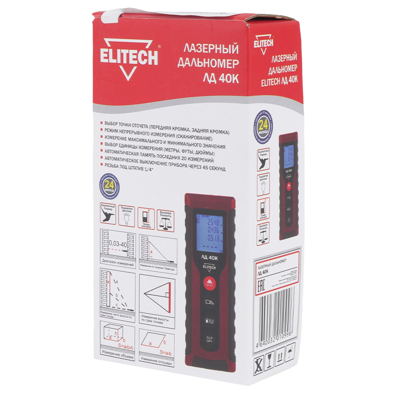 Дальномер лазерный Elitech ЛД 40К 201464 в Иваново