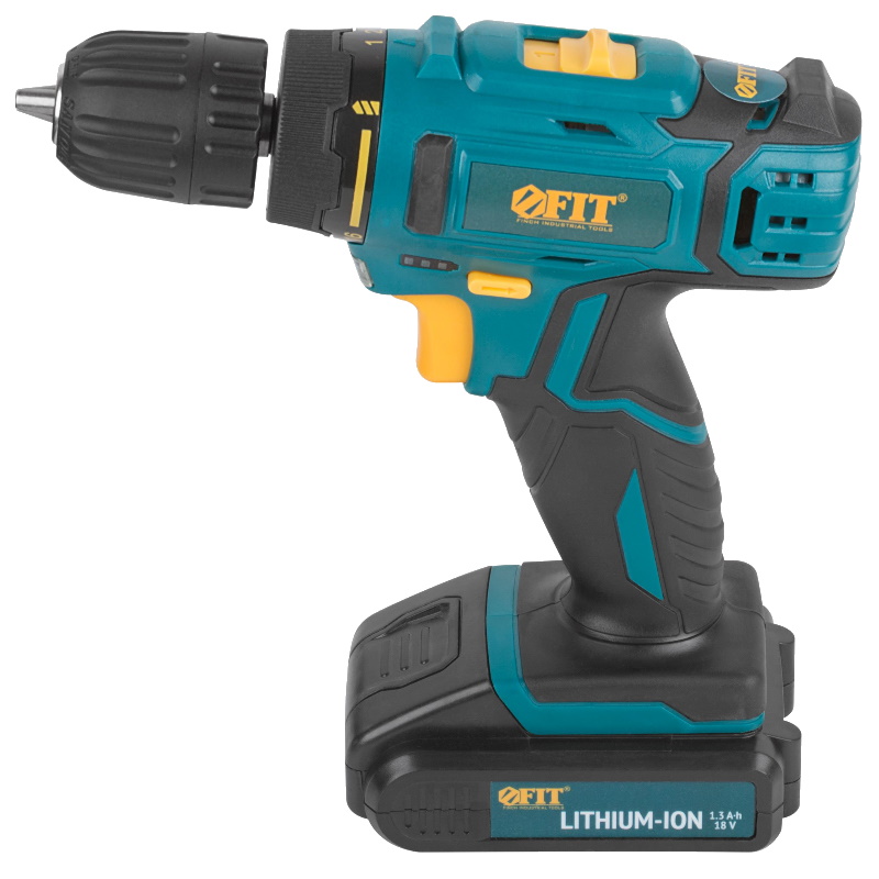 Дрель-шуруповерт Fit 80189, аккумуляторная, 18 В, 0-400/1450 об/мин, 29 Нм, 2 (Li-Ion) 1.3 Ач, 1.5 ч, резиновые накладки, кейс в Иваново