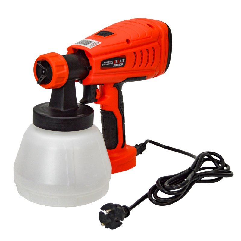 Краскопульт электрический Brait BSG-650N 2101194069 550 Вт бачок 1300 мл максимальная подача 1200 млмин 3319₽