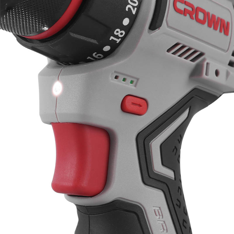 Аккумуляторная дрель-шуруповерт Crown CT21129HMX-2 BMC, 12В, 2*2,0Ач, кейс