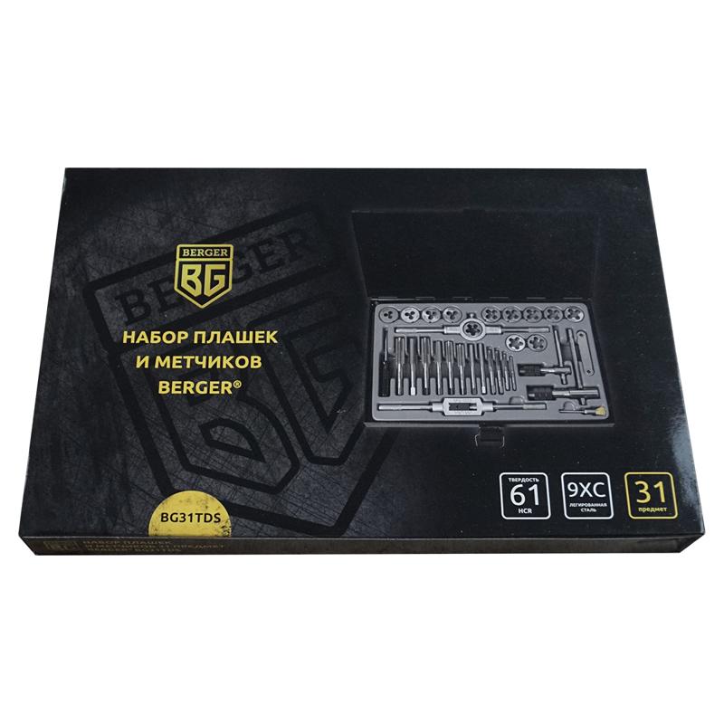 Набор плашек и метчиков Berger BG31TDS, 31 предмет в Коврове
