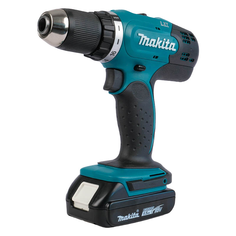 Дрель-шуруповерт аккумуляторная Makita DDF453SYE (42 Нм, 18 В, 2 АКБ 1.5 Ач, ЗУ, кейс)