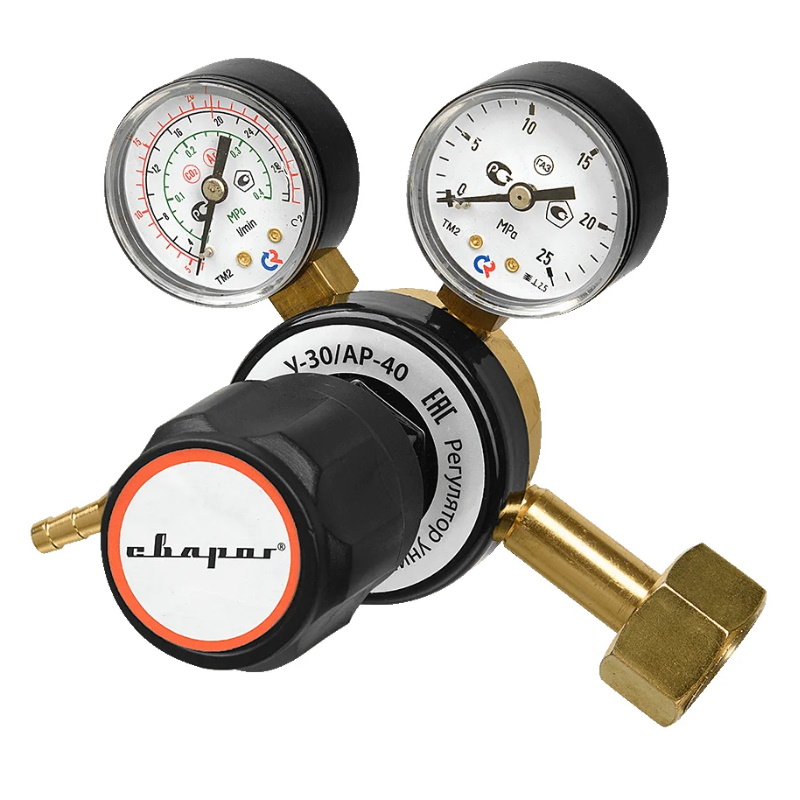 Регулятор расхода газа универсальный Сварог У-30АР-40 1C008-0028-ARCO2-FL 00000098032 манометры с поверкой 2208₽