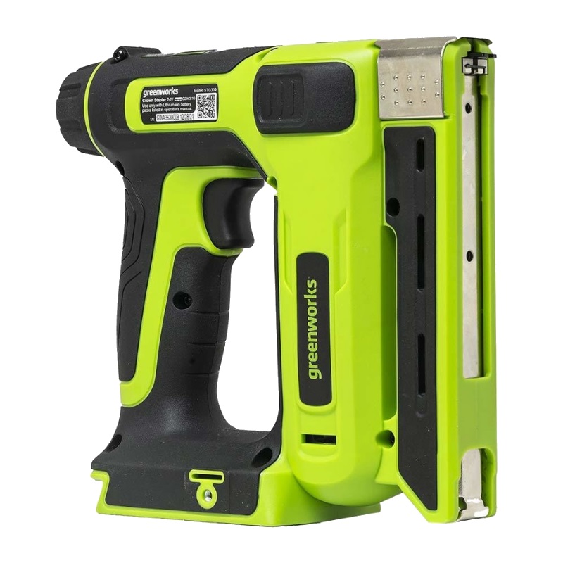 Строительный степлер аккумуляторный Greenworks G24CS10 3400107 (без АКБ и ЗУ длина гвоздей до 15 мм, 60 ударов/мин)