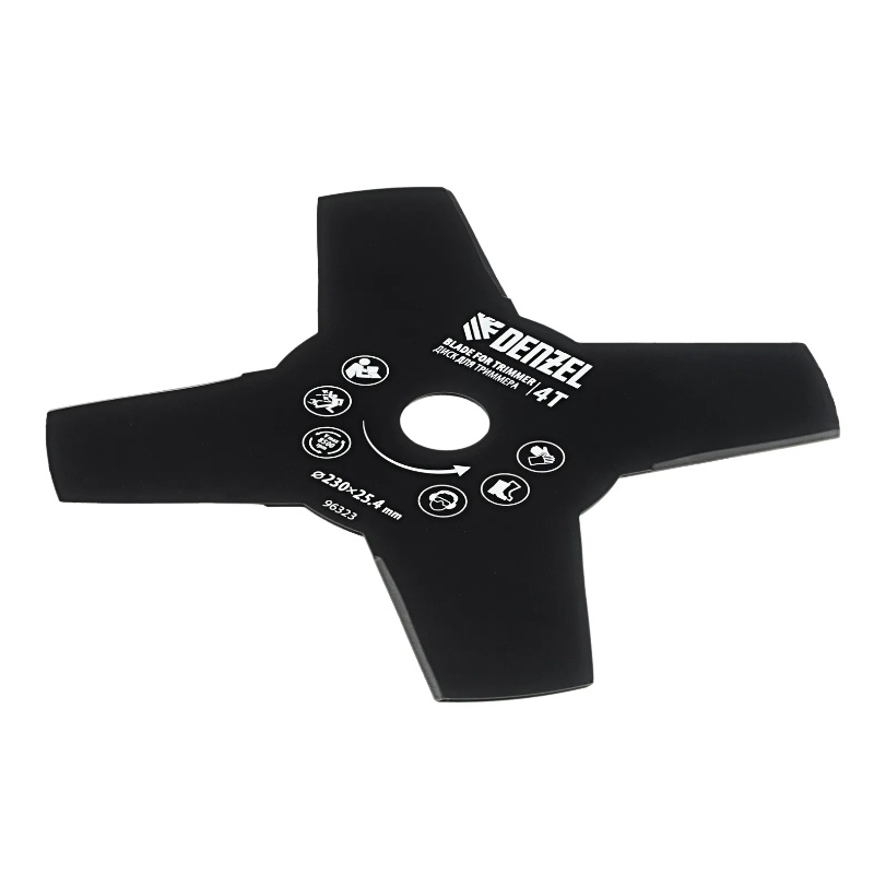 Диск для триммера Denzel 96323 230х254 толщина 16 мм 4 лезвия 225₽