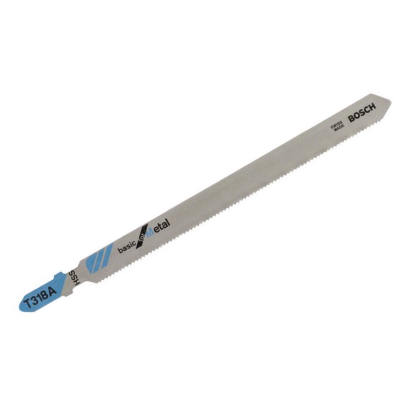 Пилки по металлу для лобзика Bosch T318A 2.608.631.319 (HSS, 5 шт., шаг зубьев 1.2 мм) в Кинешме