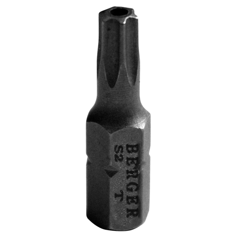 Биты Berger BG2393, магнитные, с отверстием, Torx27H, 25 мм, 2 шт., S2 в Кинешме