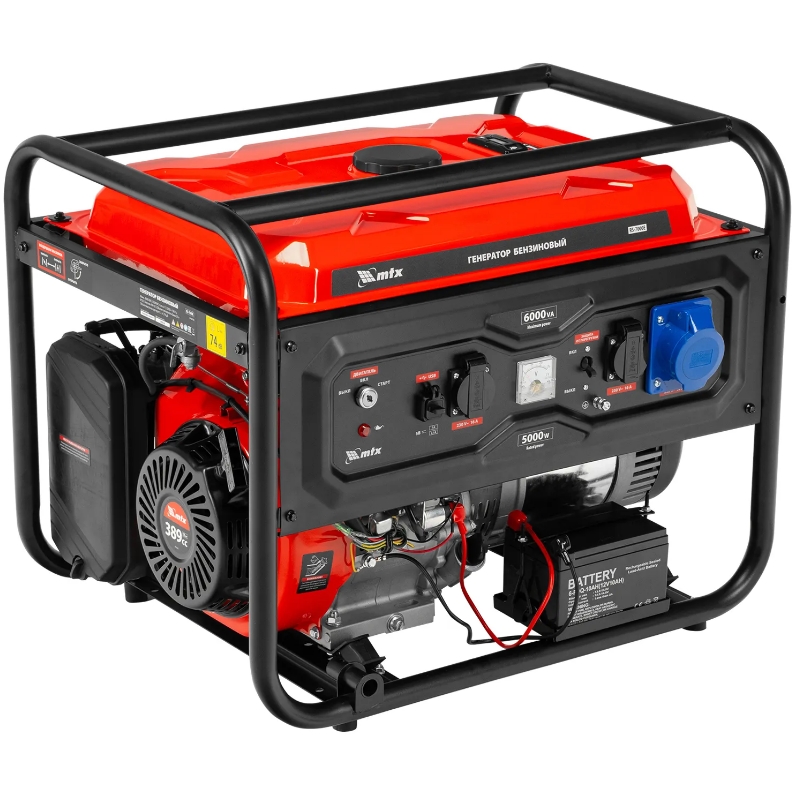 Генератор бензиновый MTX RS-7000E 946145 6 кВт 230В электростартер 43464₽