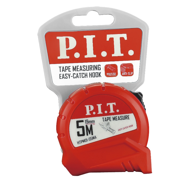 Рулетка с фиксатором P.I.T. HTPM01-05MA, 5 м x 19 мм, ABS в Костроме