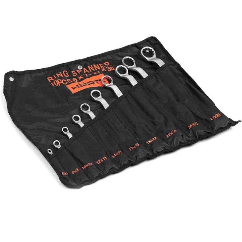 Набор ключей накидных двусторонних Hortz 103546 10 шт 6-30 хромирование 3270₽