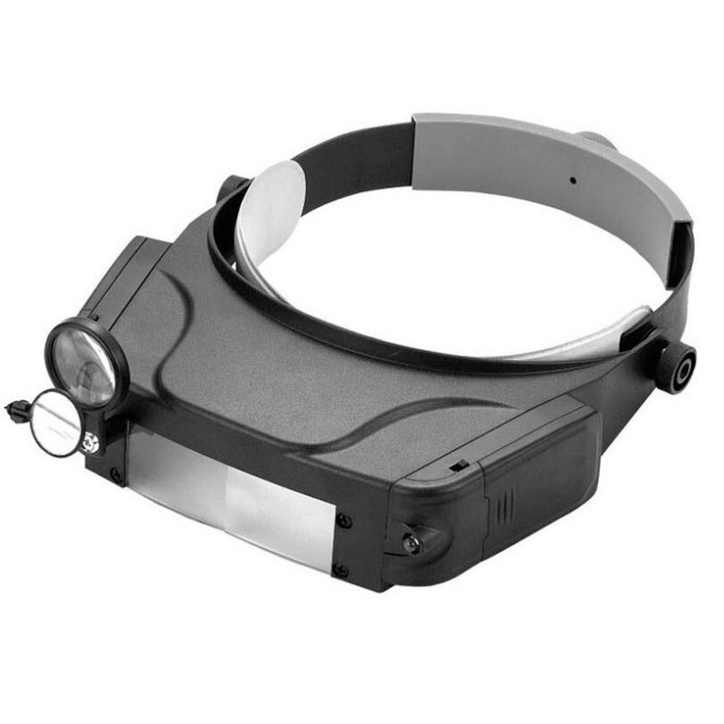 Лупа налобная Kromatech MG81007-C 72916, 1,5/3/9,5/11x, с подсветкой (2 LED) в Туле