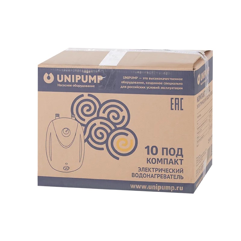 Водонагреватель накопительного типа Unipump Компакт 10 ПОД, 10 л, верхнее расположение вых. патрубков 59997 в Угличе