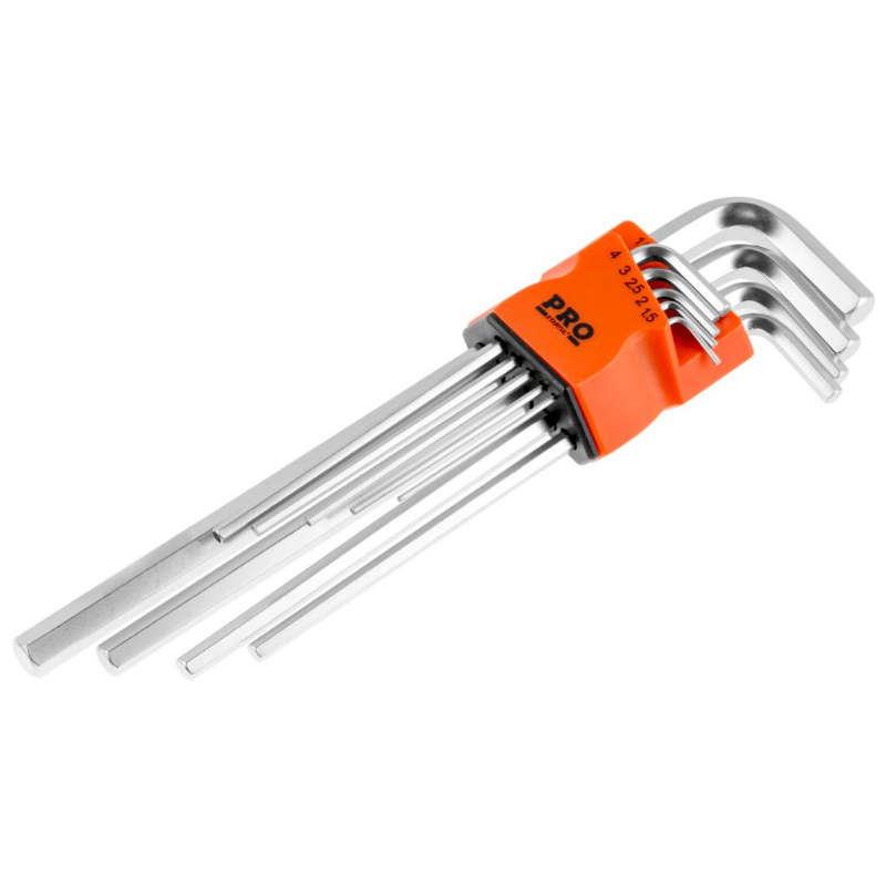 Набор ключей Pro Startul PRO-89509 шестигранные 15-10 мм 9 шт экстрадлинные 417₽