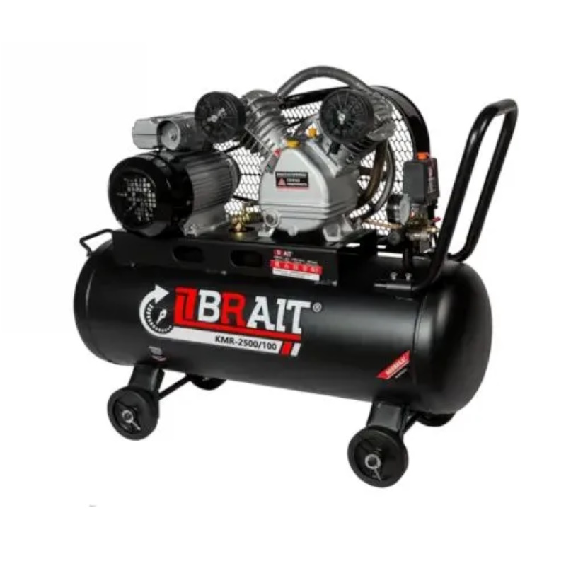 Компрессор воздушный Brait KMR-2500/100 20.01.008.043 (2-х цилиндра; ременной) в Муроме