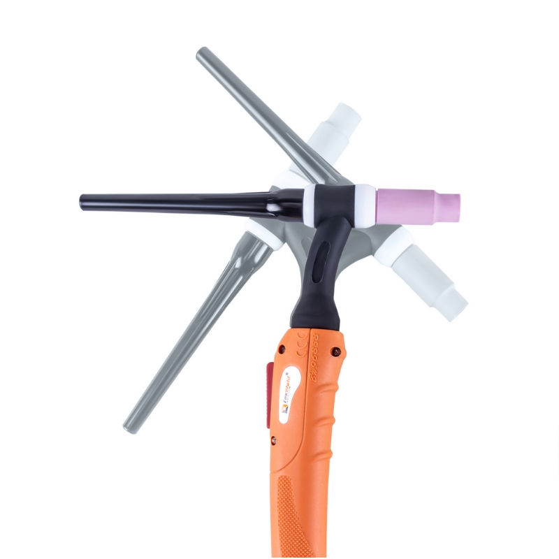 Горелка FoxWeld UnoTIG-18-Flex 4576, 4м (разъем 35мм2,с кнопкой, ж/охл.) (пр-во /КНР)