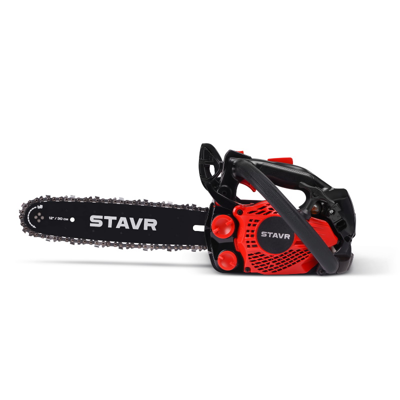 Пила цепная бензиновая Stavr ПЦБ-30/1250М 9070100186, 25.4 см³, шина 30 см (12"), 1.25 кВт/1.4л.с, 12 м/с, цепь 3/8”/0.050”/45, оснастка в Кинешме