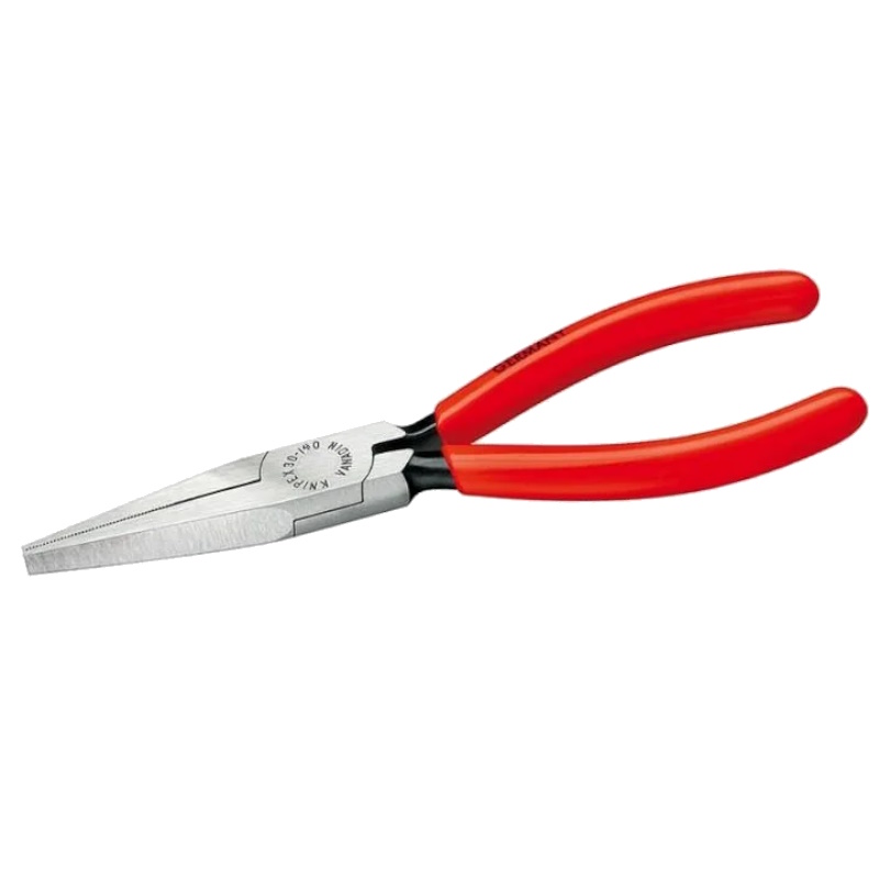 Длинногубцы Knipex KN-3011140 плоские рифлённые губки 42 мм длина 140 мм фосфатированные обливные ручки 3667₽