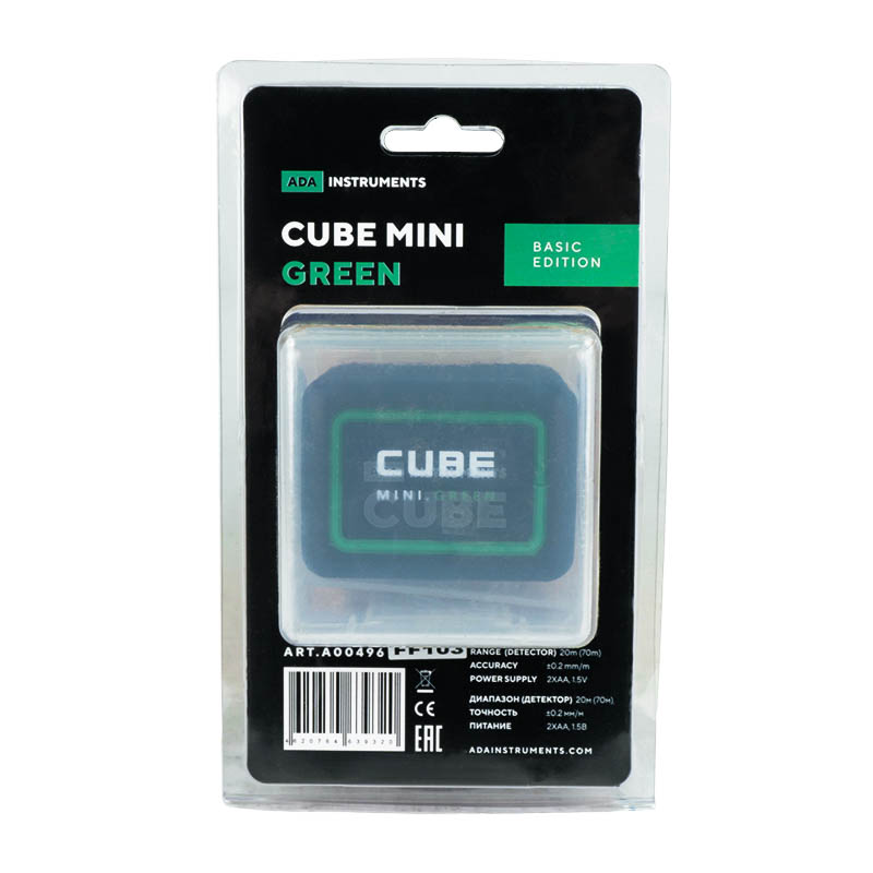 Лазерный уровень Ada Cube MINI Green Basic Edition A00496 (2 зеленых луча)