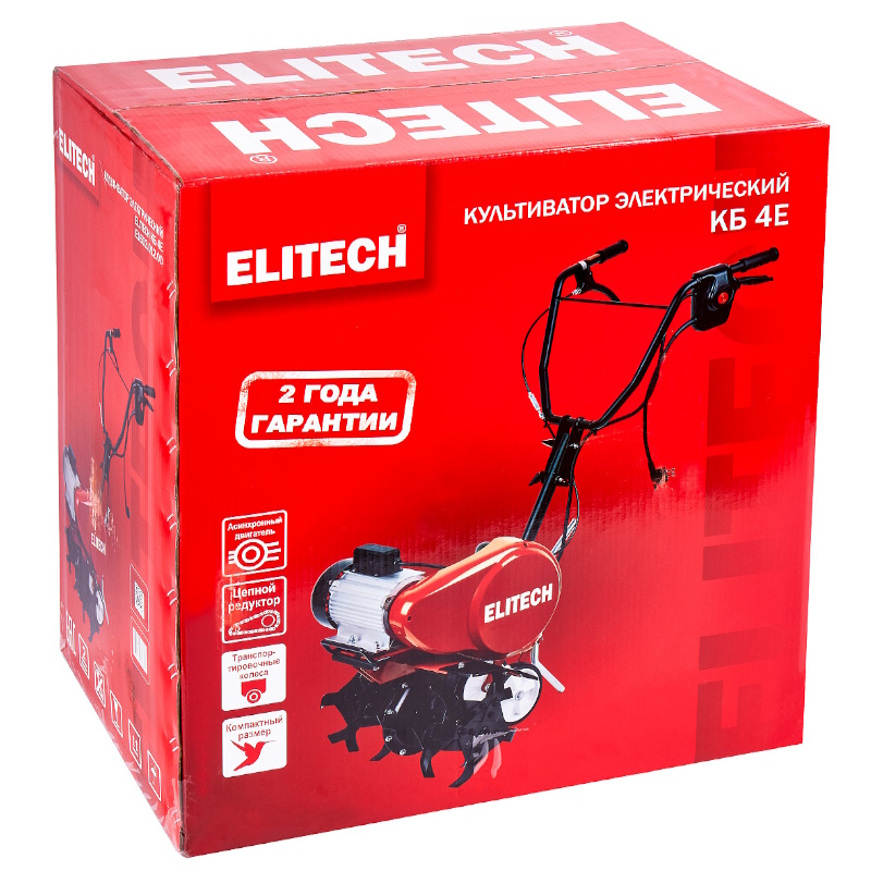 Культиватор Elitech КБ 4Е (E1603.012.00) 210481, 2000Вт, ширина 45см в Иваново