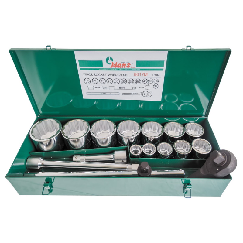 Набор торцевых головок и принадлежностей Hans 8617M на 1 17 предметов 69678₽