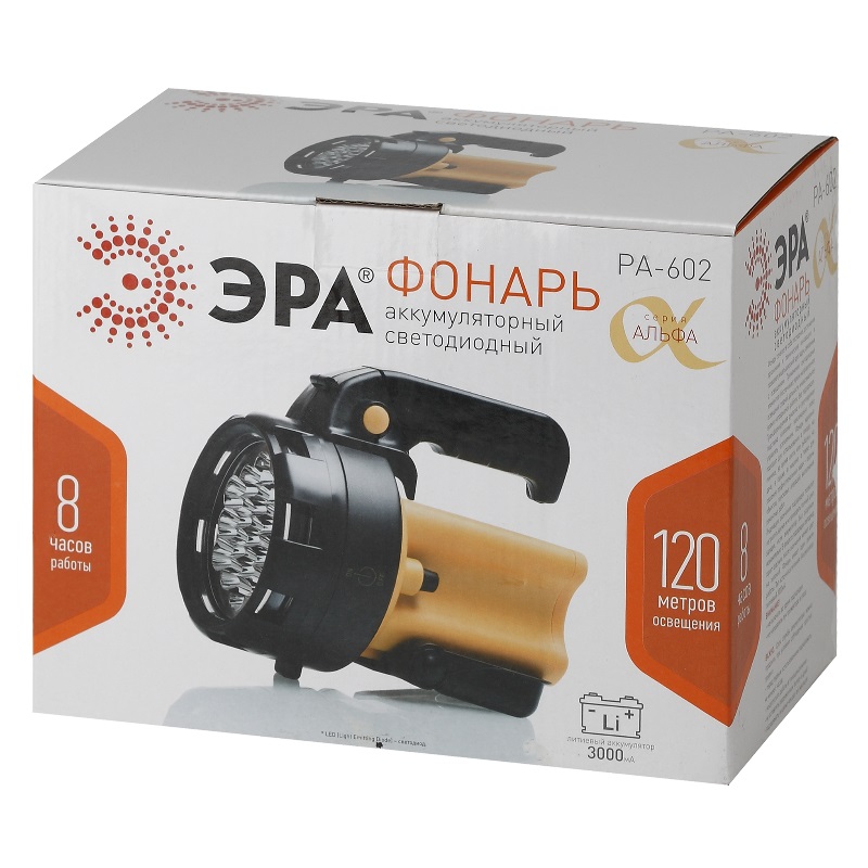 Аккумуляторный фонарь-прожектор Эра PA-602 (3вт)