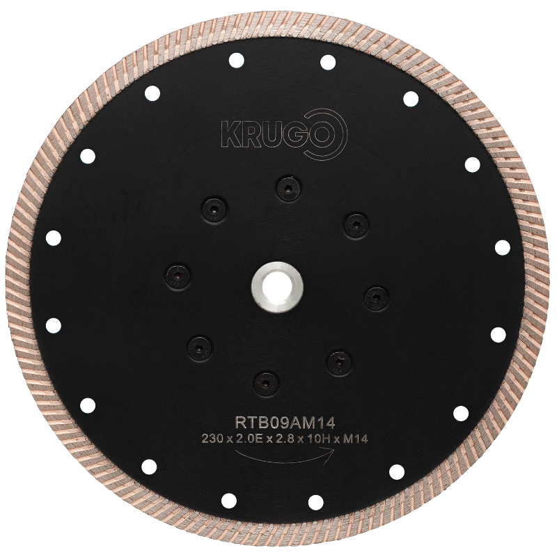 Диск алмазный Krugo RTB09AM14, Турбо с фланцем по граниту, 230 x 2,0Е x 2,8 x 10Н x М14 в Иваново