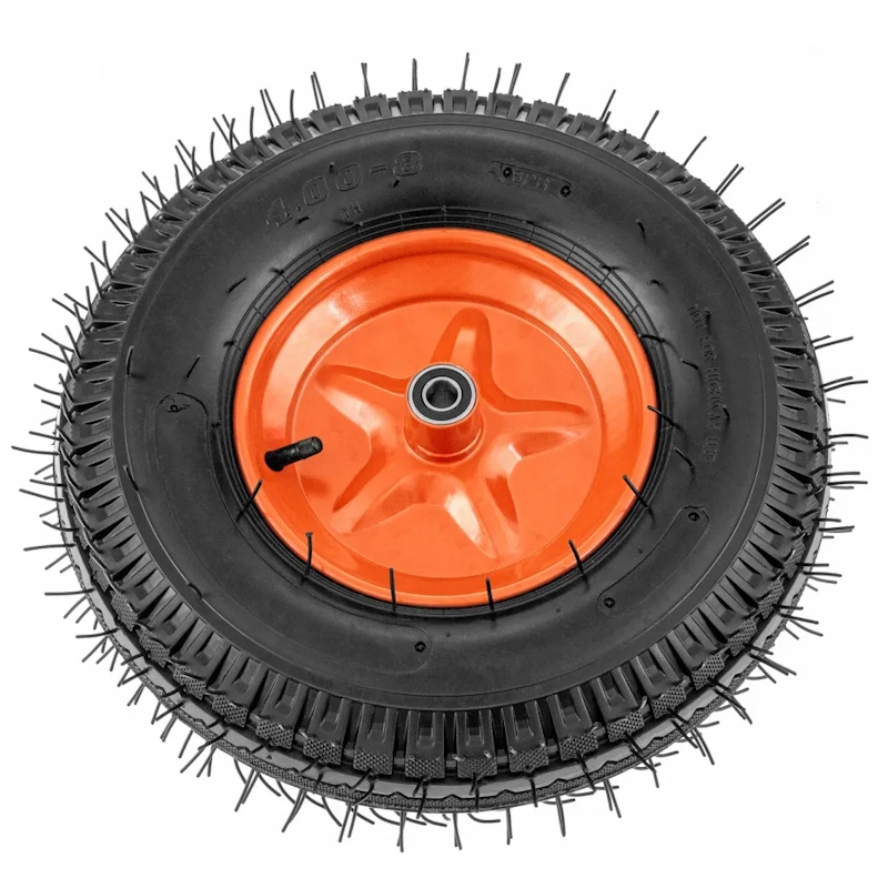 Колесо пневмотическое усиленное Palisad 68953 шина 8PR 400-8 D400мм подш внут диам 20мм длина оси 90мм 1320₽