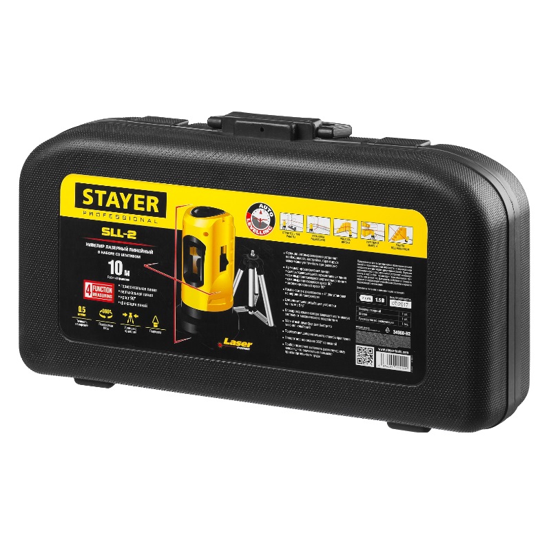 Нивелир лазерный линейный Stayer SLL-2 34960-H2, штатив, кейс, 10 м в Ярославле