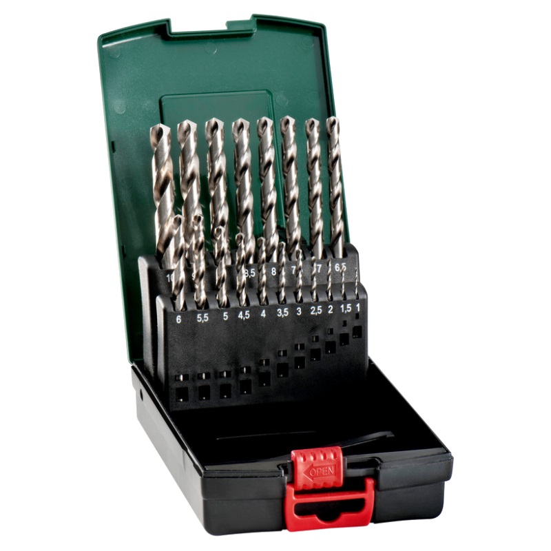 Набор сверл Metabo 627097000, HSS-G, 1-10 мм, 19 штук