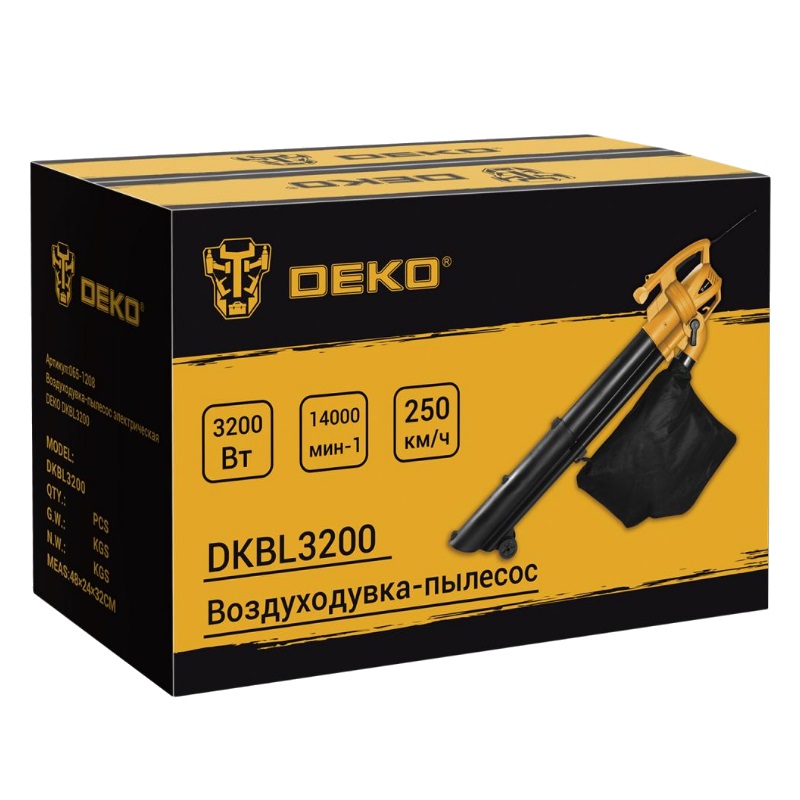 Воздуходувка-пылесос электрическая Deko DKBL3200 065-1208 в Череповце