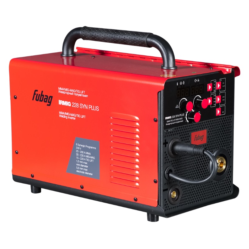 Сварочный полуавтомат инвертор Fubag IRMIG 228 SYN PLUS комплект с горелкой FB 250 3m синергетический
