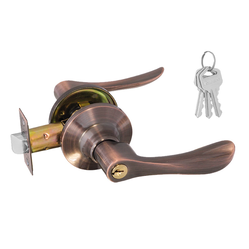 Ручка защелка Нора-М Isparus ЗВ3 01 16956, нажимная, ключ/фиксатор, старая медь в Кинешме