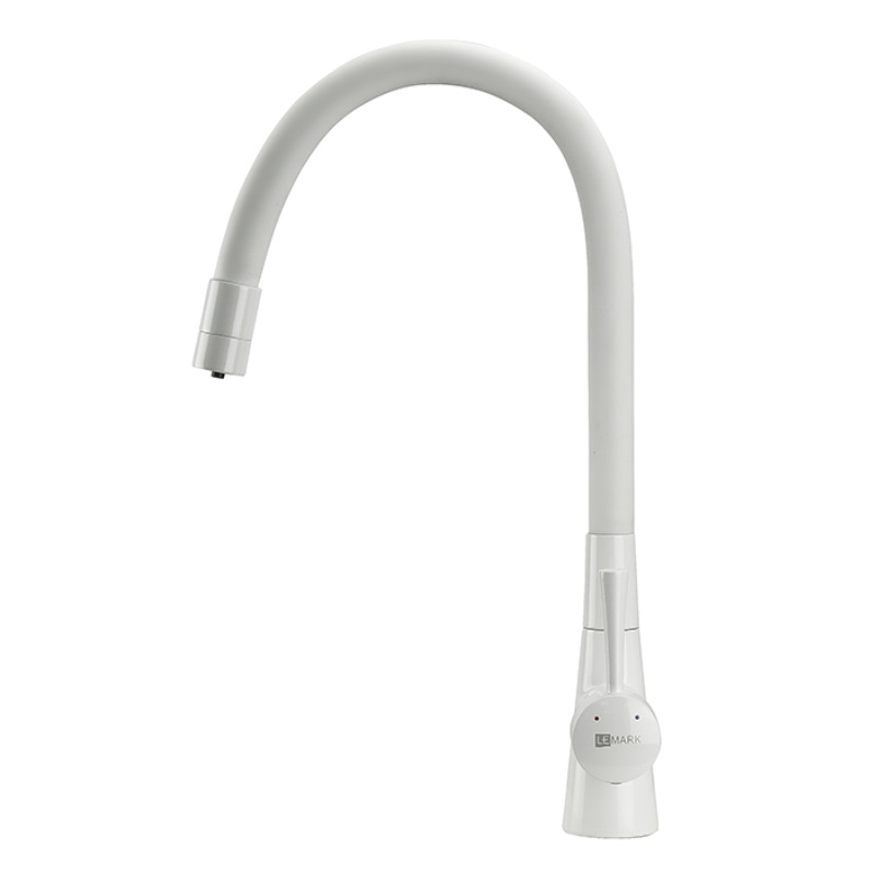 Смеситель для кухни Lemark Comfort LM3075W, белый в Череповце