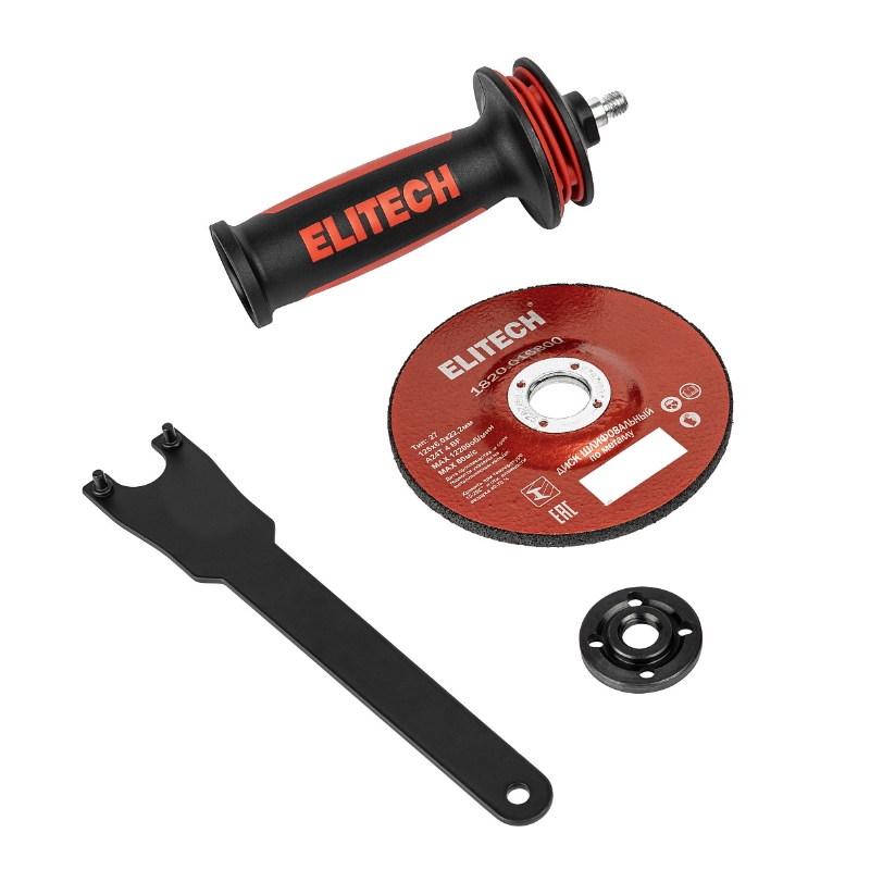 Угловая шлифмашина (болгарка) аккумуляторная Elitech CAG 2012DSL 210317 E2213.075.00, 125 мм, 20 В, без АКБ и ЗУ, плавный пуск, регулировка оборотов в Муроме