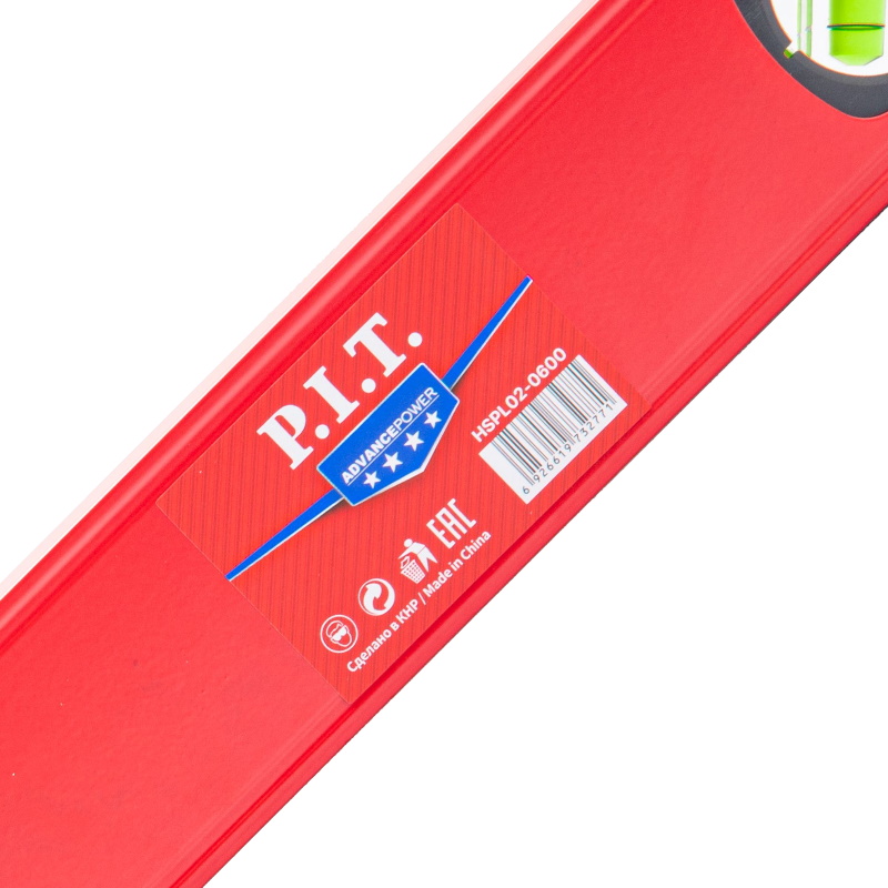 Уровень пузырьковый магнитный P.I.T. серия Advance HSPL02-0600 (600мм, 3 капсулы, коробчатый,1мм/м)
