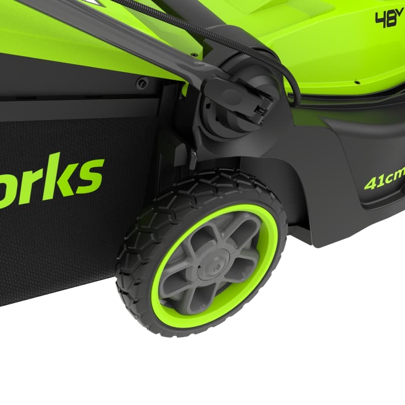 Газонокосилка аккумуляторная Greenworks GD24X2LM411 2520907UD, 24Вx2, 41 см, бесщеточная c 2хАКБ, 4Ач в Туле