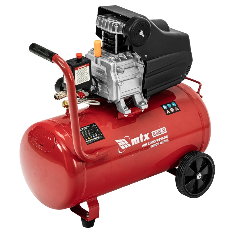 Компрессор воздушный MTX DC1500L/50 58018, 1,5 кВт, 50 л, 210 л/мин в Туле