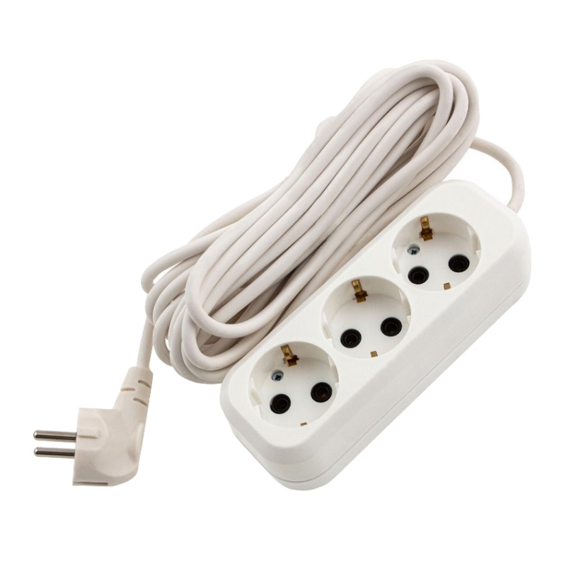 Удлинитель бытовой Сибртех 96068тип УХз-10 с заземлением 7 м 3 розетки 10А 493₽