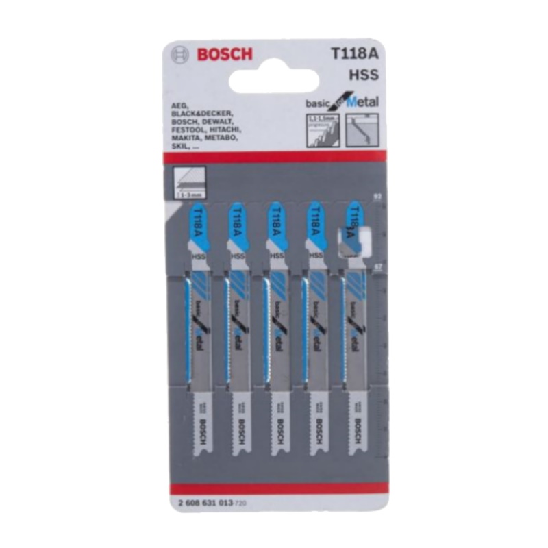 Пилки для лобзика Bosch 2.608.631.013 (T118A, HSS, 5 шт.) в Рыбинске